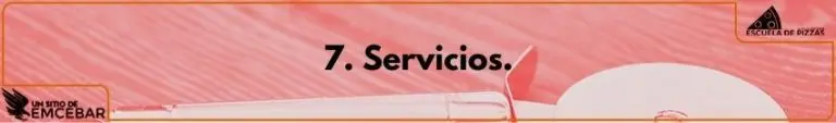 7. Servicios.